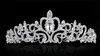 W magazynie Shining Zroszony Kryształy Korony ślubne 2015 Bridal Crystal Veil Tiara Crown Headband Akcesoria do włosów Party Wedding Tiara