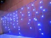 새로운 12M 처짐 0.7m 360 LED icicle 문자열 라이트 크리스마스 웨딩 크리스마스 파티 장식 눈이 커튼 빛과 꼬리 플러그