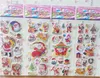 2015 Christmas 3D Cartoon Autocollant Santa Claus Stickers Wall Stickers Free Snowman Gift Paster Kindergarten Récompense pour les enfants8960360