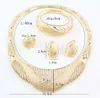 Afrikaanse sieraden verklaring ketting ring oorbel armband kristal bruiloft bruids mode Mooie 18 k vergulde sieraden sets