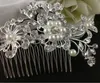 Nupcial Do Casamento Tiaras Impressionante Fino Pente Acessórios Da Jóia De Noiva Pérola de Cristal Pincel de cabelo utterfly hairpin para noiva