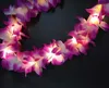 Ljus LED Glöd Hawaii Party Flower Lei Necklace Garland Wreath Decor Party 10-Leds Jul Nyår