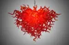 Lamp Solid Color Red Chandelier Simple Living Room Hall Creative Personality Chandiliers Modern Duplex Building Pendant Lighting Long Led Line Lamps