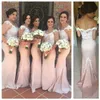 Sexig Spaghetti Strap Lace Vintage Prom Party Gowns 2015 Bridesmaid Dresses Sheath Mermaid Backless Sweep Train Appliqued Cheap Fashion Gowns