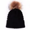 Newborn Cute Winter Baby Hat Fur Ball Pompom Cap Kids Girl Boy Winter Knitted Wool Hats Caps for Girls Hemming Hat Beanies250j9198613