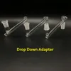 Hot Drop Down Glass Pyrex Female Male 14mm 18mm To 14mm 18mm Female Glass Drop Down Adapters For Heady Glass Bongs