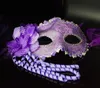 Masquerade Maskers Kantgezicht met bloemdecoratie Onside Make-up Dance Party Mask voor vrouwen en meisje Meer kleuren gemengd