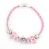 Livraison Gratuite Date Sensibilisation Au Cancer Du Sein Européenne Perle Ange Perles Rose Ruban Bracelets Bracelets Du Cancer Du Sein