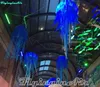 3m Lighting Pendent Jellyfish Blue Inflatable Jellyfish Balloon With LED Light for Party/Event