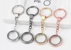 10PCS lot 30MM Rhinestones Round Floating Locket Key Chains Glass Living Magnetic Charms Locket Keychain289O