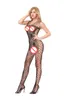 BodyStocking Women Fishnet Onesie Crotchless Strumpor Sexig Underkläder Bodysuit Sexprodukt Nightwear Nighty Mesh Hollow Out Pajama