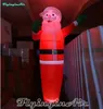 4m julsky dansare välkomnande uppblåsbara rör Santa för entré dekoration och marknadsföring händelser