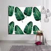 Tropical folha tapeçaria planta verde folhas de arte da parede tapis poliéster têxtil tenture mural pendurado tapete folhas cortinas decoração