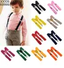 26 Colors New Fashion Black Plain Color Children /Kids Adjustable Clip-on Y-back Suspenders Braces For Boy and Girls For 1-10 Years