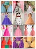 Kralen Strappy prachtige nieuwe Glamorous baljurk bloem meisje jurken Taffeta Girl's Pageant Dress Gratis Shippin a19