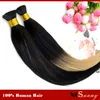 XCSUNNY 100% Remy Indian Hair Ombre I Tip Hair Extensions 18"20" 1g/s Extension Keratine Blonde Human Hair Extension