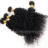 Bundles de cheveux indiens vierges Tissages de cheveux humains Jerry Curly Non transformés Brésilien Péruvien Mongol Malaisien Extensions de cheveux en vrac en gros