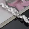 Spedizione gratuita con numero di tracciamento Vendita superiore Bracciale in argento 925 Grande braccialetto drago bianco Gioielli in argento 10 Pz / lotto a buon mercato 1592