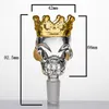 Glass skull Bowl 14mm 19mm BIG Size Skull Style Smoking Accessories with Crown Bong Bowls Smoke Accessory for Glass Bong