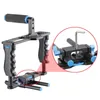 Freeshipping DSLR Rig Video Stabilisator Shoulder Mount Rig + Matte Box + Följ Focus + DSLR Cage för Canon Nikon Sony DSLR kamera videokamera