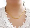 24k gold plated 50cm Snake long necklace for 2014 women jewelry 2016 sell collares chain305m