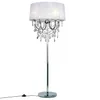 Modern Crystal Living Room Lampada da terra European Tessuto Paralume Tessuto in vetro Appeso Bedsides Letti Bedsides Stand Lighting Astrumenti