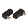 Adaptateur de tête de Conversion USB M-F, 90 degrés, droite + gauche, Micro vers Micro, mini mâle vers femelle