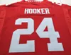 Maglia da calcio da uomo personalizzata # 24 Malik Hooker Ohio State Buckeyes taglia s-4XL o maglia personalizzata con qualsiasi nome o numero