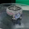 Sz 5/6/7/8/9/10 En gros Livraison gratuite Rétro 10kt or blanc rempli GF saphir rose Gem Simulé Diamant Bague De Fiançailles De Mariage ensemble cadeau