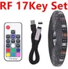 DIY 5050 RGB LED Strip Waterdichte DC 5V USB LED Strips Flexibele tape 1M 2M 3M 4M 5M Remote toevoegen voor TV Achtergrond