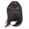 3 clipes pcs 7 Polegada preto marrom bonde combinação de cores extensão do cabelo humano franja grampos de cabelo em fácil aplicação franja de cabelo humano 7615817