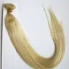 100g 100Strands Nail U Tip Hair Extensions 18 20 22 24inch #60/Platinum Blonde Pre Bonded Brazilian Indian Human hair