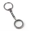 10PCS/lot 30MM Rhinestones Round Floating Locket Key Chains Glass Living Magnetic Charms Locket Keychain