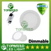 DIMMABLE RUND LED PANEL LIGHT SMD2835 3W 9W 12W 15W 18W 21W 25W 110-240V LED-tak Inbyggd nedljus LED-LED-lampa + Driver