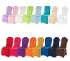 White Spandex Bruiloft Chair Covers Lycra voor Banket Veel kleur Plain Flexibele KD1