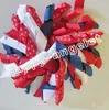 Random baby 4" hair ties M2M prints dot Curlies loop Ribbon Korker hair bows clips Girl/women Corker hair bobbles Accessories 100pcs PD007