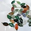 15 * 30mm Oval Lapidado Gemstone Pingente Misturado Aleatória Natural Pedra De Cristal De Quartzo Ponto de Cura Chakra Pingente Encantos Soltos para Fazer Jóias