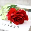 48pcs Rose Flowers For Wedding Artificial Flower Real Touch Roses Fall Vivid Fake Leaf Wedding Bouquet Home Decoration Party Accessory Flore