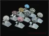 Wholesale 50pcs/Lot Popular Jewelry Box Decoration Black White Clear Ring Stand Plastic Ring Display Clasp Jewelry Displays Holder