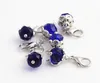 20PCS/lot Mix Colors Crystal Birthstone Dangles Birthday Stone Pendant Charms Beads With Lobster Clasp For Floating Locket