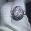 Modeschmuck Bella Verlobung Ehering für Frauen voller 5A Zirkon Kristall 925 Sterling Silber Ringe Weihnachtsgeschenk