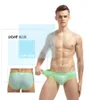 Men Briefs Mesh Underpants Hole Slips Low Waist Sexy Mens Nylon Breathable Comfortable Quick Dry Fabric U-convex Pouch Youth Brief Underwear
