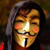 50 Stück V-Maske für Vendetta, gelbe Maske mit Eyeliner, Nasenloch, Anonymous Guy Fawkes, ausgefallene Halloween-Maske für Erwachsene