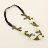 FÖRSÄLJNING! Mode Kvinnor Brudblomma Headband Bohemian Style Rose Flower Crown Hairband Ladies Elastic Beach Hår Tillbehör 30st