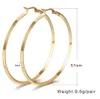 Fashion Style Hotsale XMAS Gift Argento / Oro Two Tone Acciaio inossidabile chirurgico 50mm Orecchini a cerchio tondo Nuove donne di arrivo Gioielli