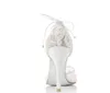 Nuevo estilo de moda al por mayor de tacón alto blanco puntiagudo para novia plataforma novia zapatos de boda H209