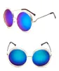 Neue Vintage Mode Women Brand Designer Fahrrad Sonnenbrille Elegant Big Round Draht Rahmen Sonnenbrillen übergroße Brille 296y