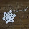 100% coton Ornements de flocons de neige au crochet à la main, flocons de neige au crochet blanc, flocons de neige blancs, décorations de Noël de 20 pc