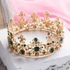 Barock Wedding Bridal Queen Crowns Luxury Sparkle Pageant Rhinestones smycken tiaras hårtillbehör kvinnor glänsande pannband fash2977800