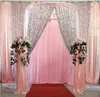 結婚式のテーブルの布の装飾の背景多色の結婚式のガーゼの背景カーテンのスパンコールの布 -  1ヤードのための光沢のある9mmのスパンコール生地